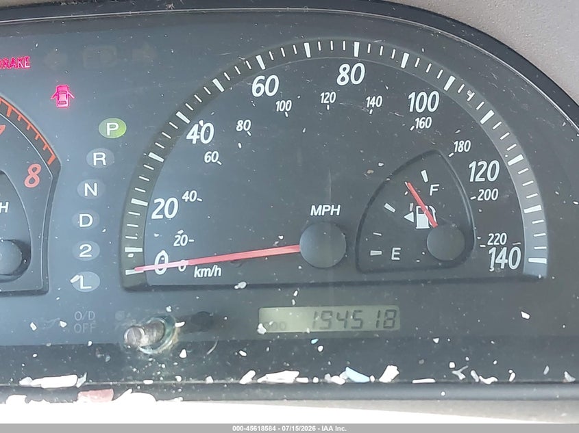 2002 Toyota Camry VIN JTDBE32KX20046304 IAAI salvage auction — NORMAL WEAR, Clear - Dealer Only (California), sold $25 on 2026-07-22 (photo 7)