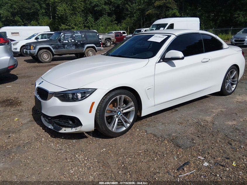 2018 BMW 4er VIN WBA4Z1C5XJEC60138 IAAI salvage auction — RIGHT FRONT, Wait Title, sold $4,750 on 2026-08-19 (photo 2)