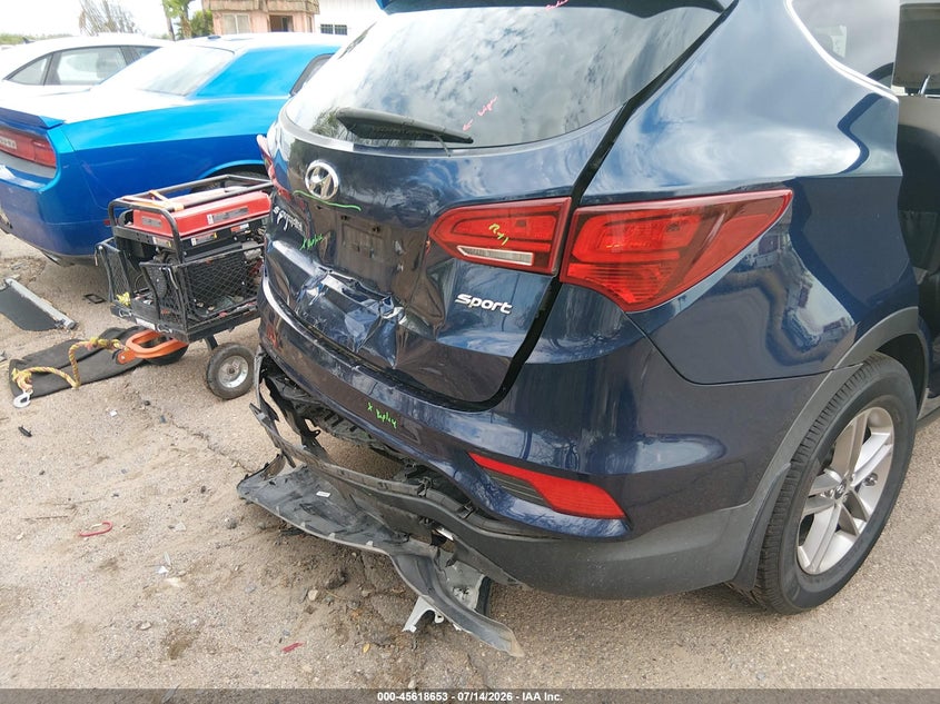 2017 Hyundai Santa fe VIN 5XYZU3LB5HG459170 IAAI salvage auction — REAR END, Salvage (Arizona), sold $3,000 on 2026-07-29 (photo 6)