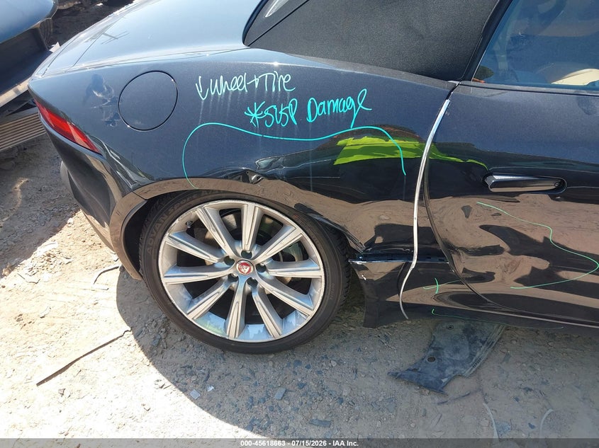 2016 Jaguar F-type VIN SAJWA6ET0G8K29899 IAAI salvage auction — RIGHT SIDE, Salvage (North Carolina), sold $11,800 on 2026-09-14 (photo 6)