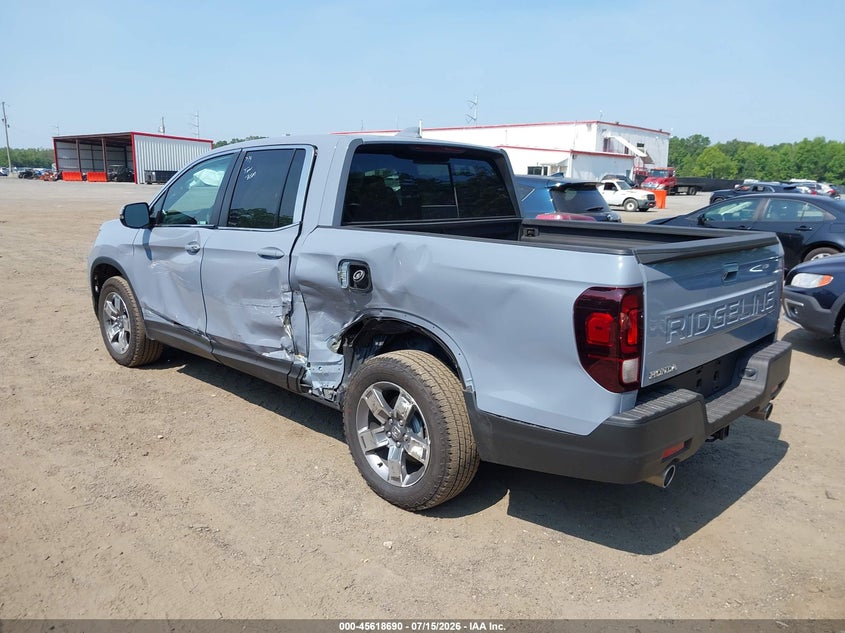 2026 Honda Ridgeline VIN 5FPYK3F57TB027680 IAAI salvage auction — LEFT SIDE, Enterprise Vehicles Clear Only (Illinois), sold $16,300 on 2026-07-29 (photo 3)