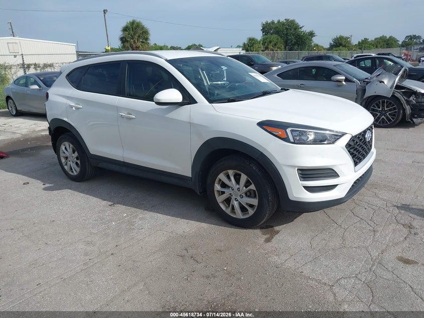 2021 Hyundai Tucson VIN KM8J33A4XMU331015 IAAI salvage auction — REAR END, Certificate Of Destruction (Florida), sold $5,100 on 2026-07-22 (photo 1)