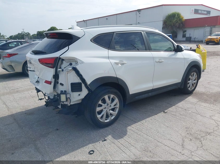 2021 Hyundai Tucson VIN KM8J33A4XMU331015 IAAI salvage auction — REAR END, Certificate Of Destruction (Florida), sold $5,100 on 2026-07-22 (photo 4)