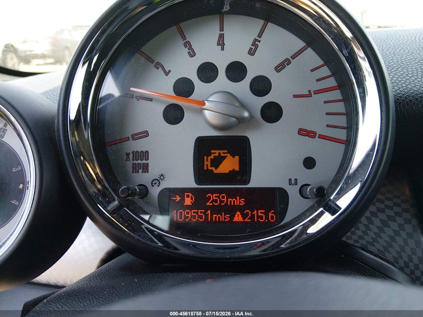 2009 Mini Cooper VIN WMWMS33579TY50155 IAAI salvage auction — NORMAL WEAR, Clear - Public Restricted (Oregon), sold $800 on 2026-07-20 (photo 7)