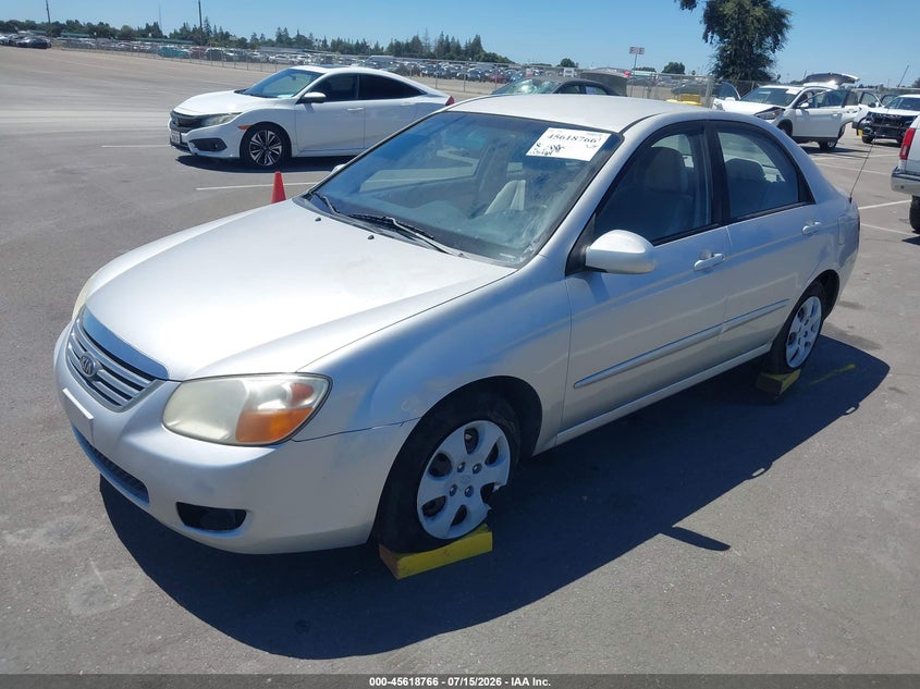 2008 Kia Spectra VIN KNAFE122485526000 IAAI salvage auction — SIDE, Salvage (California), sold $700 on 2026-07-28 (photo 2)