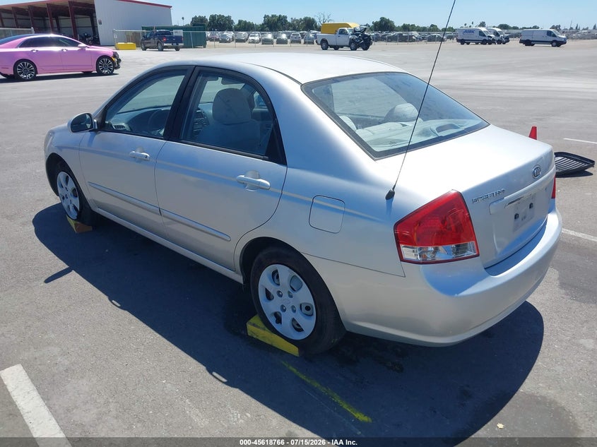 2008 Kia Spectra VIN KNAFE122485526000 IAAI salvage auction — SIDE, Salvage (California), sold $700 on 2026-07-28 (photo 3)