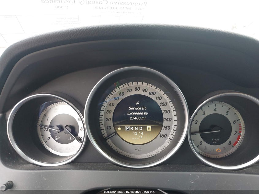 2012 Mercedes-benz C-klasse VIN WDDGF8BB7CR237665 IAAI salvage auction — FRONT END, Salvage Title, sold $1,300 on 2026-08-18 (photo 7)