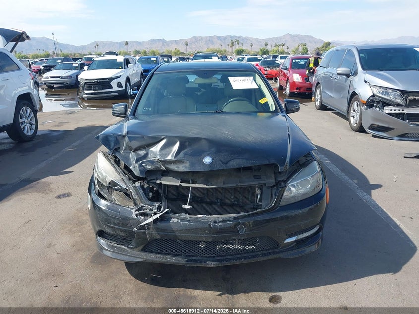 2011 Mercedes-benz C class VIN WDDGF8BBXBR141219 IAAI salvage auction — FRONT END, Salvage (Arizona), sold $800 on 2026-08-15 (photo 6)