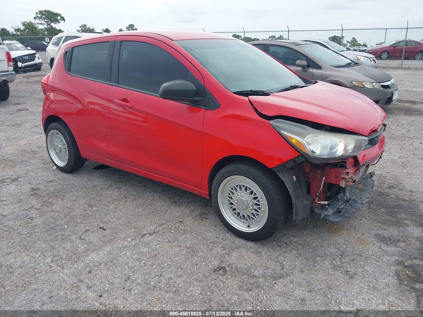 2018 Chevrolet Spark VIN KL8CA6SA7JC442611 IAAI salvage auction — FRONT & REAR, Clear (Florida), sold $450 on 2026-07-30 (photo 1)