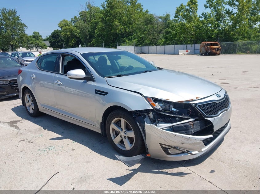 2015 Kia Optima VIN 5XXGM4A78FG398720 IAAI salvage auction — NORMAL WEAR, Clear (Missouri), sold $125 on 2026-07-21 (photo 1)
