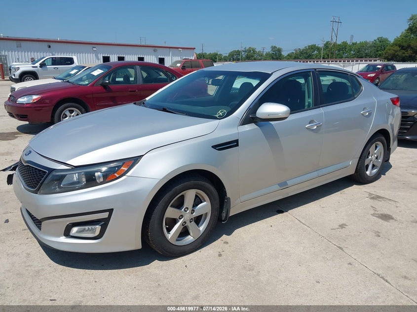 2015 Kia Optima VIN 5XXGM4A78FG398720 IAAI salvage auction — NORMAL WEAR, Clear (Missouri), sold $125 on 2026-07-21 (photo 2)