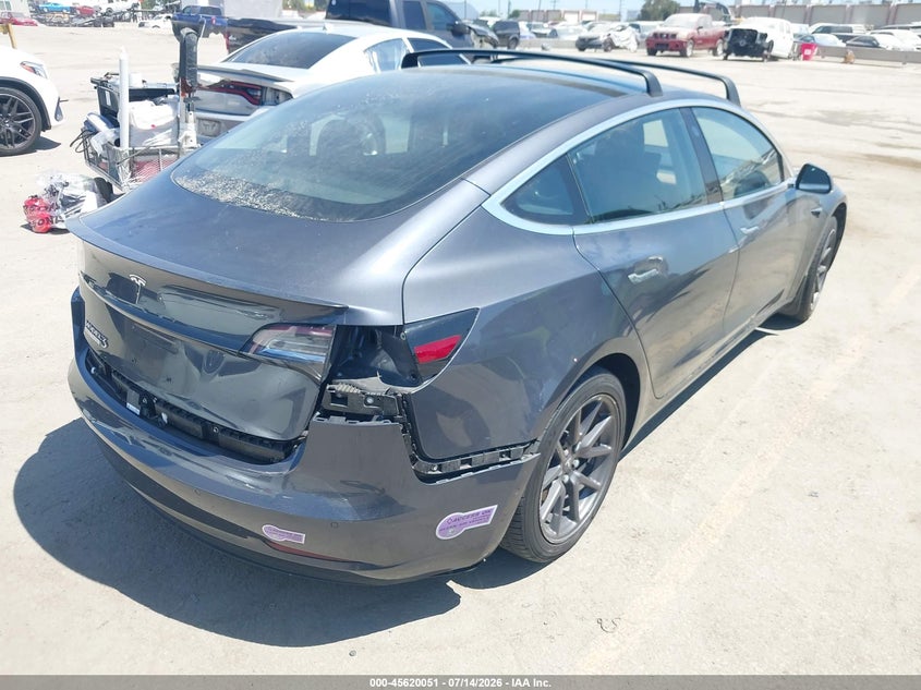 2018 Tesla Model 3 VIN 5YJ3E1EA9JF048170 IAAI salvage auction — REAR END, Salvage (California), sold $6,700 on 2026-07-30 (photo 4)