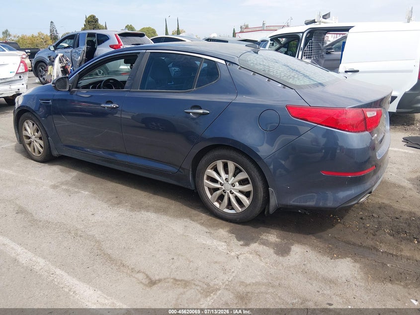 2015 Kia Optima VIN 5XXGN4A72FG477944 IAAI salvage auction — NORMAL WEAR, Clear - Dealer Only (California), sold $1,575 on 2026-07-16 (photo 3)