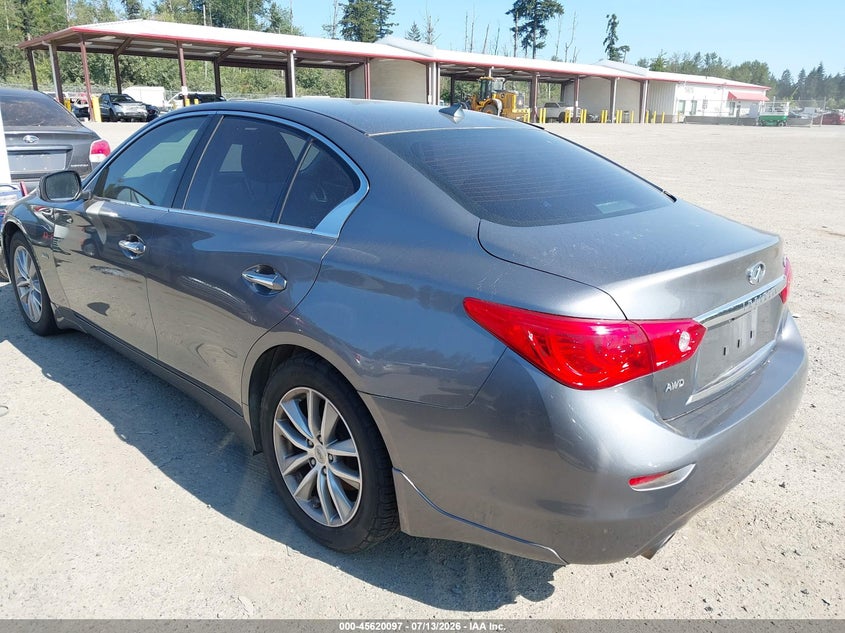 2016 Infiniti Q50 VIN JN1EV7AR9GM344803 IAAI salvage auction — NORMAL WEAR, Clear-Dealer Only (Utah), sold $5,450 on 2026-07-29 (photo 3)
