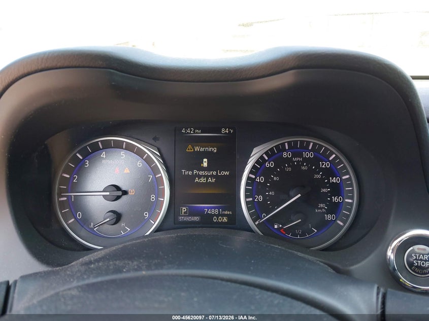 2016 Infiniti Q50 VIN JN1EV7AR9GM344803 IAAI salvage auction — NORMAL WEAR, Clear-Dealer Only (Utah), sold $5,450 on 2026-07-29 (photo 7)