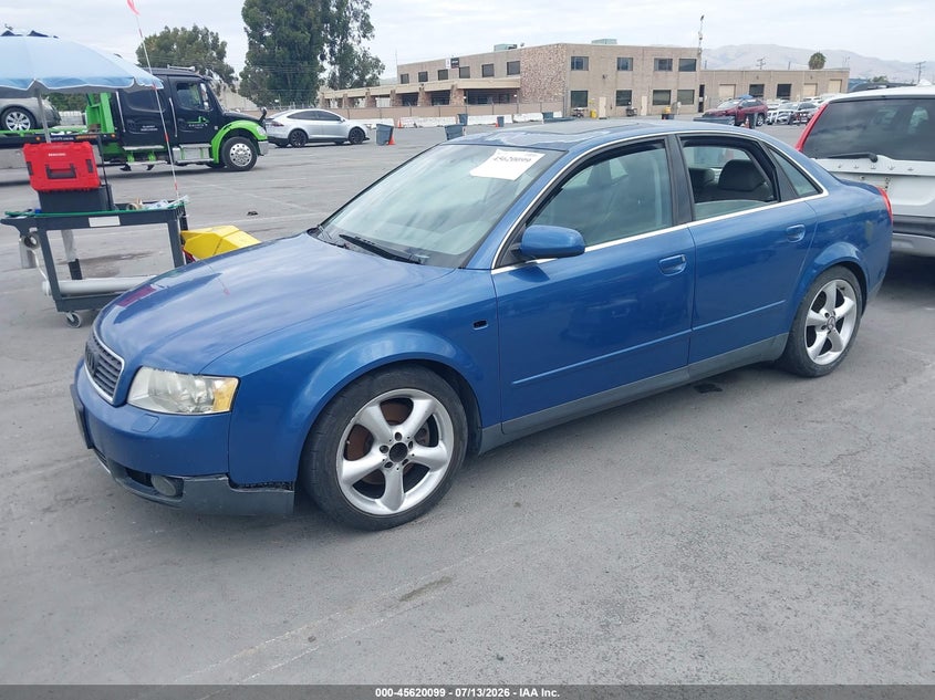 2002 Audi A4 VIN WAULT68E32A101700 IAAI salvage auction — NORMAL WEAR, Clear - Dealer Only (California), sold $200 on 2026-07-29 (photo 2)