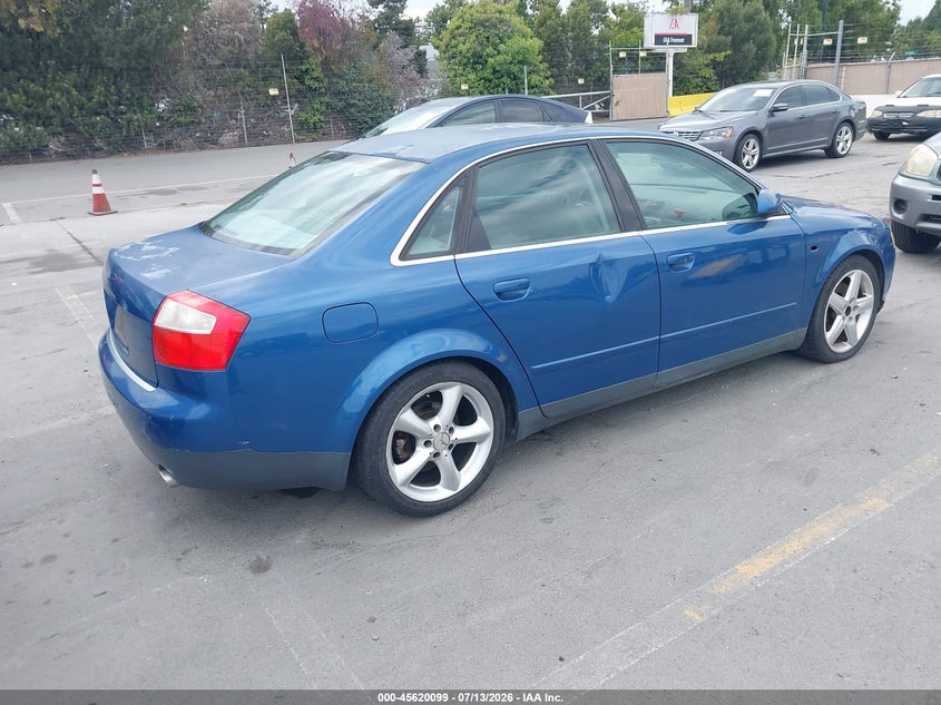 2002 Audi A4 VIN WAULT68E32A101700 IAAI salvage auction — NORMAL WEAR, Clear - Dealer Only (California), sold $200 on 2026-07-29 (photo 4)