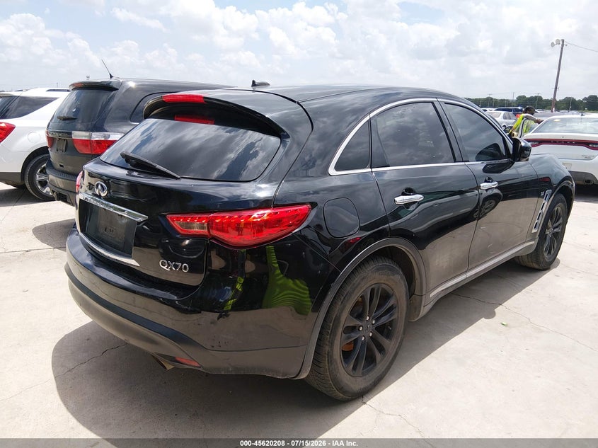 2017 Infiniti Qx70 VIN JN8CS1MU9HM143550 IAAI salvage auction — NORMAL WEAR, Original (Texas), sold $25 on 2026-07-29 (photo 4)
