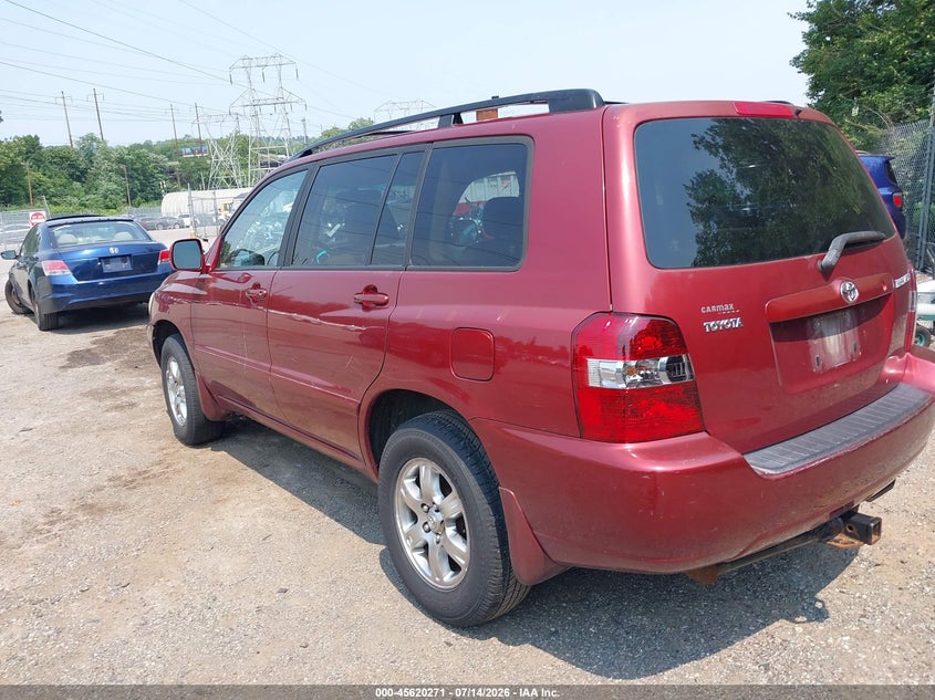 2004 Toyota Highlander VIN JTEGD21A640082307 IAAI salvage auction — NORMAL WEAR, Clear (Pennsylvania), sold $1,375 on 2026-07-17 (photo 3)
