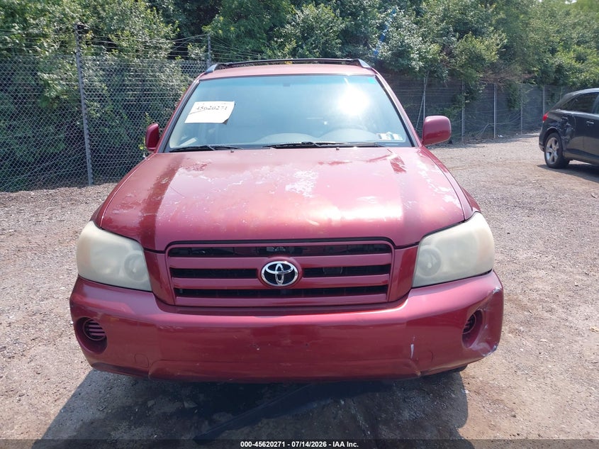 2004 Toyota Highlander VIN JTEGD21A640082307 IAAI salvage auction — NORMAL WEAR, Clear (Pennsylvania), sold $1,375 on 2026-07-17 (photo 6)