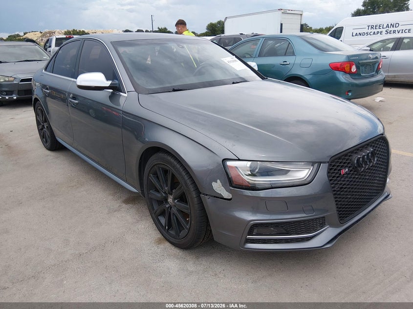2014 Audi S4 VIN WAUBGAFL2EA123793 IAAI salvage auction — NORMAL WEAR, Clear (Texas), sold $1,200 on 2026-07-30 (photo 1)