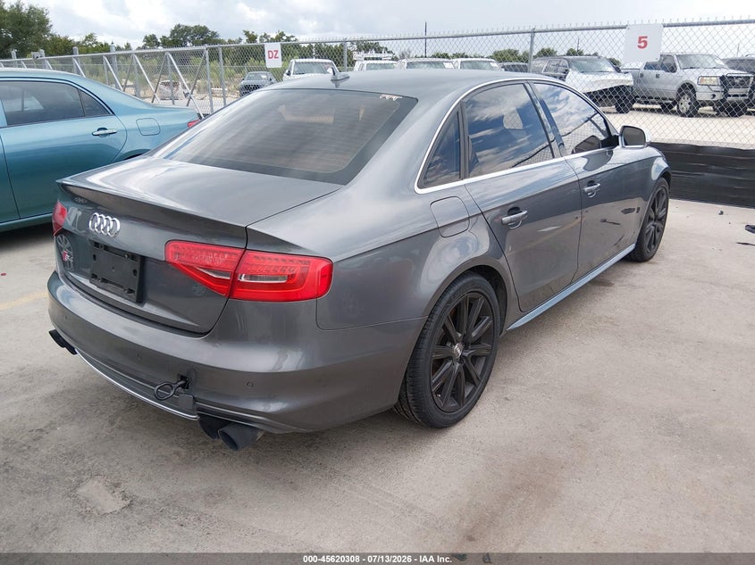2014 Audi S4 VIN WAUBGAFL2EA123793 IAAI salvage auction — NORMAL WEAR, Clear (Texas), sold $1,200 on 2026-07-30 (photo 4)