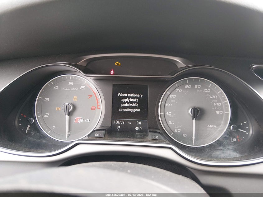 2014 Audi S4 VIN WAUBGAFL2EA123793 IAAI salvage auction — NORMAL WEAR, Clear (Texas), sold $1,200 on 2026-07-30 (photo 7)