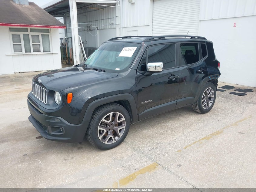 2016 Jeep Renegade VIN ZACCJABW5GPC93626 IAAI salvage auction — REAR END, Salvage Title, sold $1,300 on 2026-08-01 (photo 2)