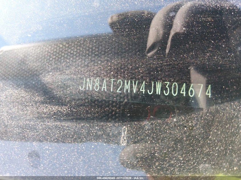 2018 Nissan Rogue VIN JN8AT2MV4JW304674 IAAI salvage auction — FRONT END, Salvage Title, sold $125 on 2026-07-28 (photo 9)
