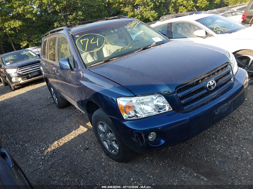2007 Toyota Highlander VIN JTEHP21A270201258 IAAI salvage auction — UNKNOWN, Bill Of Sale (New York), sold $25 on 2026-07-28 (photo 1)