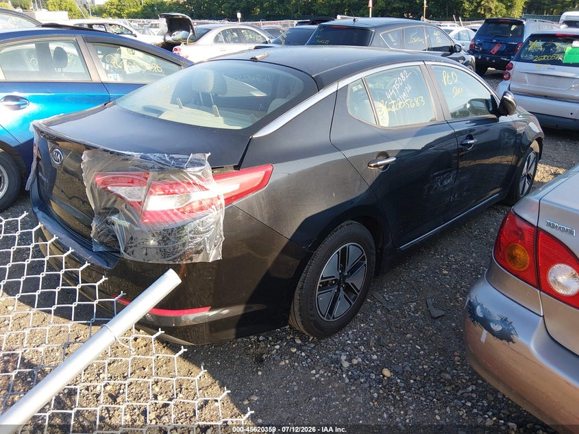 2012 Kia Optima VIN KNAGM4AD5C5014346 IAAI salvage auction — FRONT & REAR, Salvage Title, sold $25 on 2026-07-28 (photo 4)