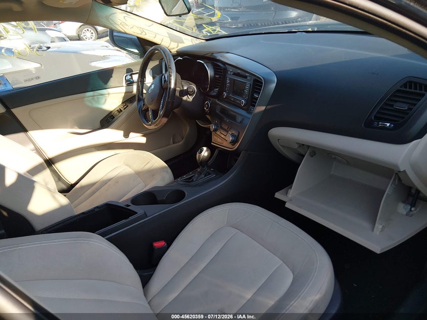 2012 Kia Optima VIN KNAGM4AD5C5014346 IAAI salvage auction — FRONT & REAR, Salvage Title, sold $25 on 2026-07-28 (photo 5)