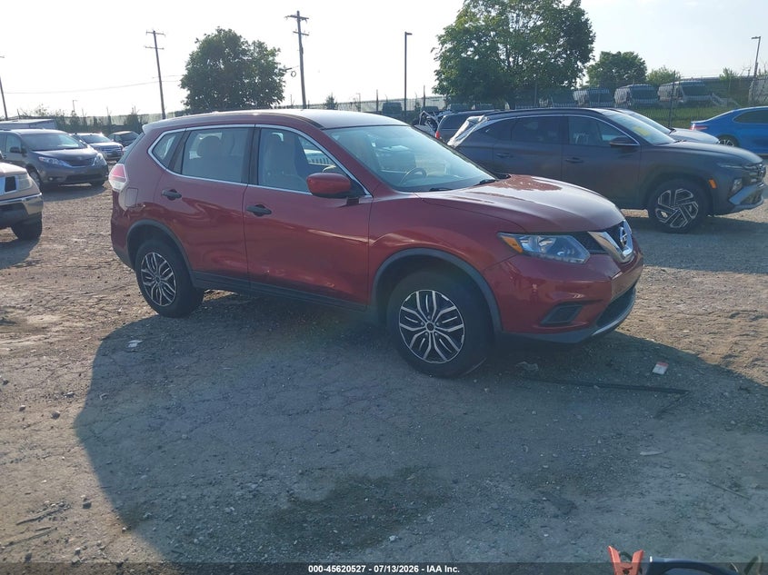 2016 Nissan Rogue VIN JN8AT2MVXGW154157 IAAI salvage auction — NORMAL WEAR, Clear (Pennsylvania), sold $1,350 on 2026-07-24 (photo 1)