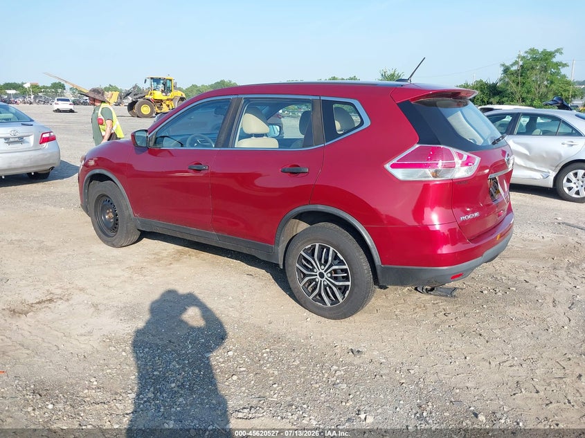 2016 Nissan Rogue VIN JN8AT2MVXGW154157 IAAI salvage auction — NORMAL WEAR, Clear (Pennsylvania), sold $1,350 on 2026-07-24 (photo 3)