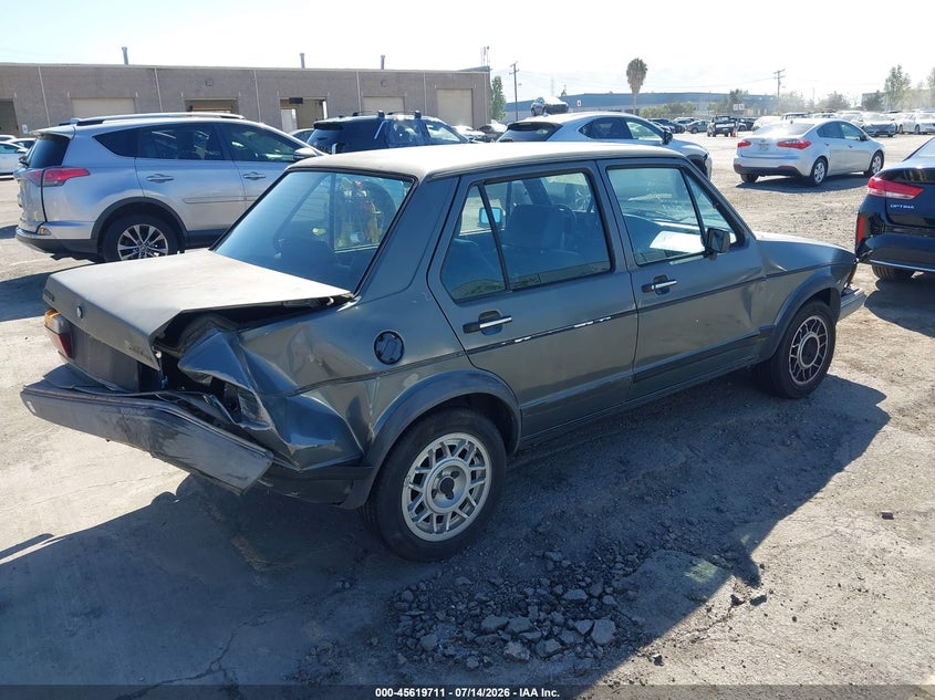 1984 Volkswagen Jetta VIN WVWGB0160EW133891 IAAI salvage auction — FRONT & REAR, Salvage (California), sold $150 on 2026-08-10 (photo 4)