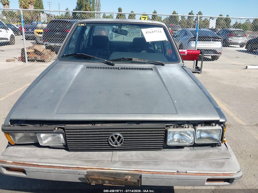 1984 Volkswagen Jetta VIN WVWGB0160EW133891 IAAI salvage auction — FRONT & REAR, Salvage (California), sold $150 on 2026-08-10 (photo 6)