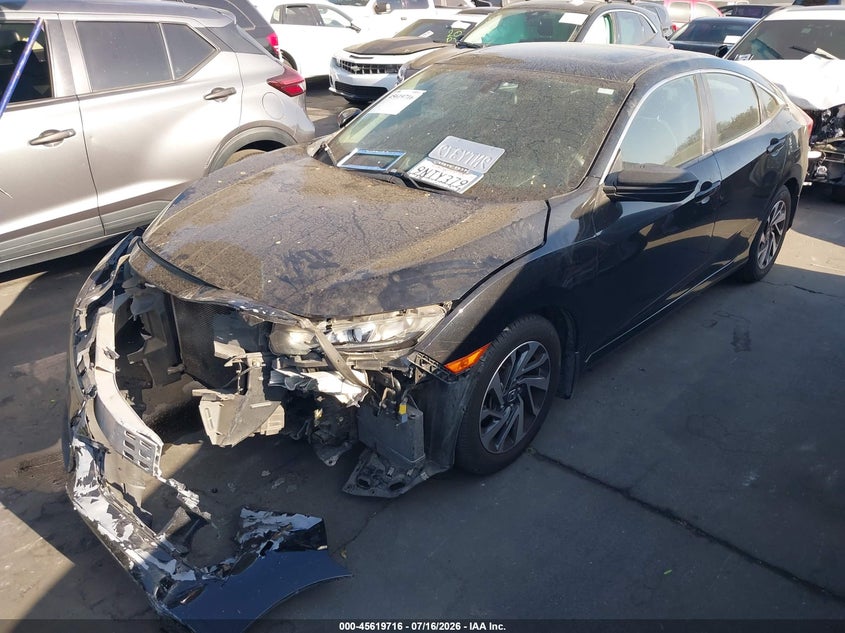 2016 Honda Civic VIN 2HGFC2F75GH539254 IAAI salvage auction — FRONT & REAR, Salvage Certificate (California), sold $1,950 on 2026-07-26 (photo 2)