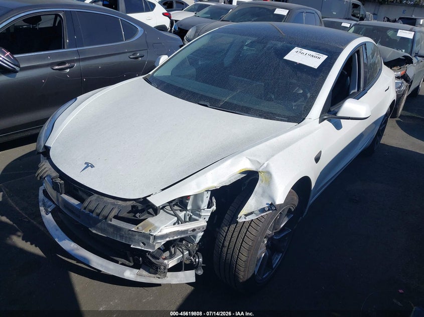 2021 Tesla Model 3 VIN 5YJ3E1EA9MF929701 IAAI salvage auction — LEFT FRONT, Wait Title, sold $5,800 on 2026-08-21 (photo 2)