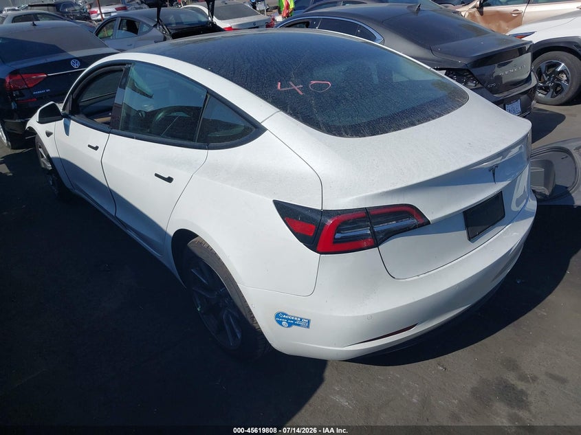 2021 Tesla Model 3 VIN 5YJ3E1EA9MF929701 IAAI salvage auction — LEFT FRONT, Wait Title, sold $5,800 on 2026-08-21 (photo 3)