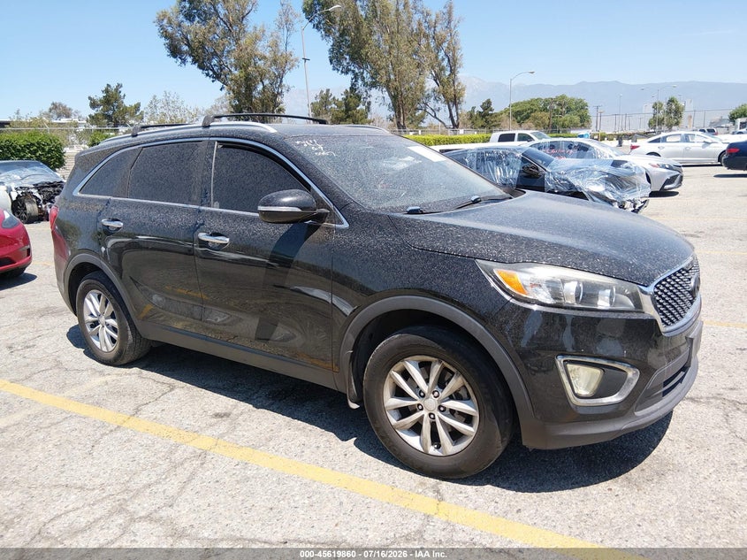 2016 Kia Sorento VIN 5XYPG4A37GG120487 IAAI salvage auction — LEFT REAR, Salvage (California), sold $900 on 2026-07-28 (photo 1)