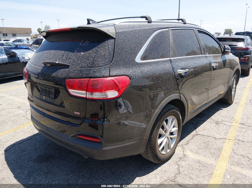 2016 Kia Sorento VIN 5XYPG4A37GG120487 IAAI salvage auction — LEFT REAR, Salvage (California), sold $900 on 2026-07-28 (photo 4)