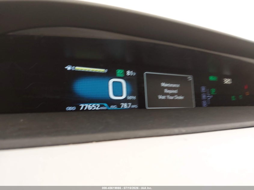2018 Toyota Prius VIN JTDKARFP8J3077391 IAAI salvage auction — LEFT REAR, Mv-907A (New York), sold $25 on 2026-07-21 (photo 7)