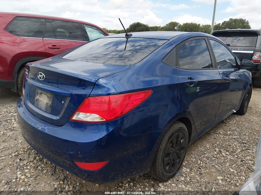 2017 Hyundai Accent VIN KMHCT4AE8HU174047 IAAI salvage auction — NORMAL WEAR, Original (Texas), sold $650 on 2026-07-28 (photo 4)