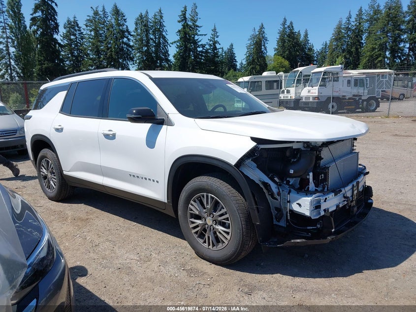 2026 Chevrolet Traverse VIN 1GNEVGKS2TJ350802 IAAI salvage auction — FRONT END, Salvage Title, sold $25,250 on 2026-07-29 (photo 1)