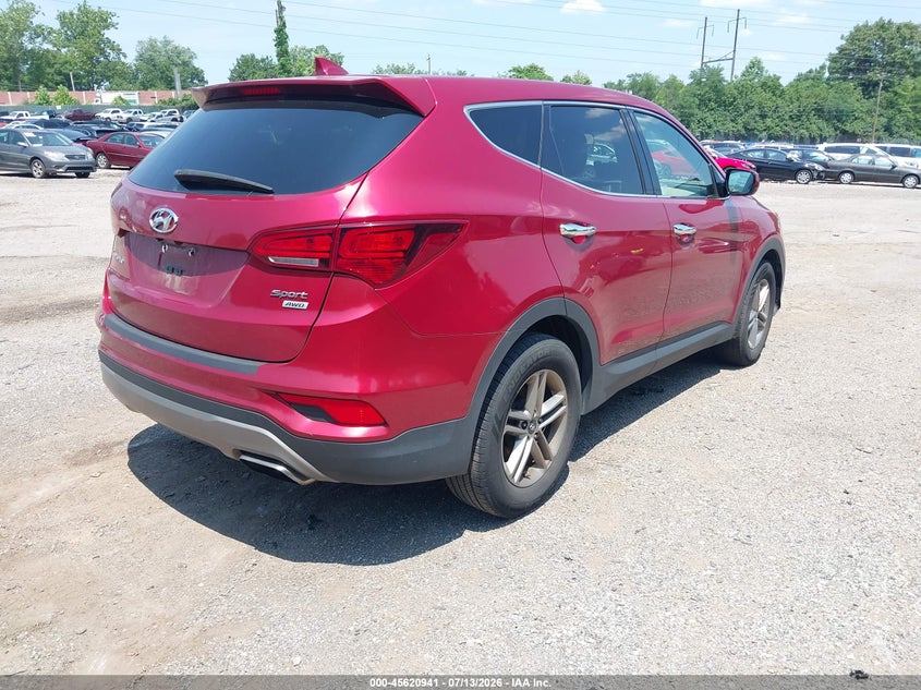 2017 Hyundai Santa fe VIN 5XYZTDLB6HG487892 IAAI salvage auction — NORMAL WEAR, Clear (Pennsylvania), sold $2,000 on 2026-07-24 (photo 4)