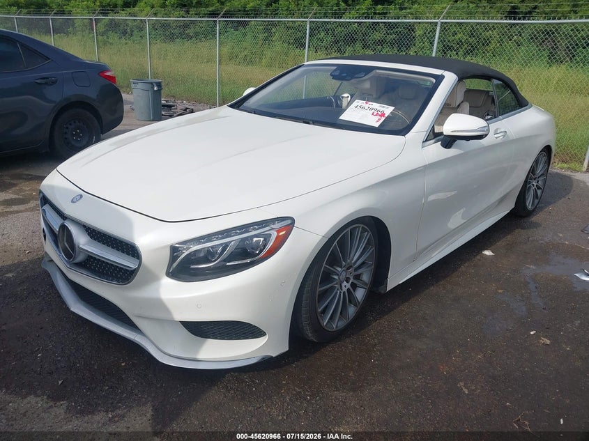 2017 Mercedes-benz S-klasse VIN WDDXK8CBXHA023544 IAAI salvage auction — WATER/FLOOD, Certificate Of Destruction (Louisiana), sold $13,300 on 2026-08-12 (photo 2)