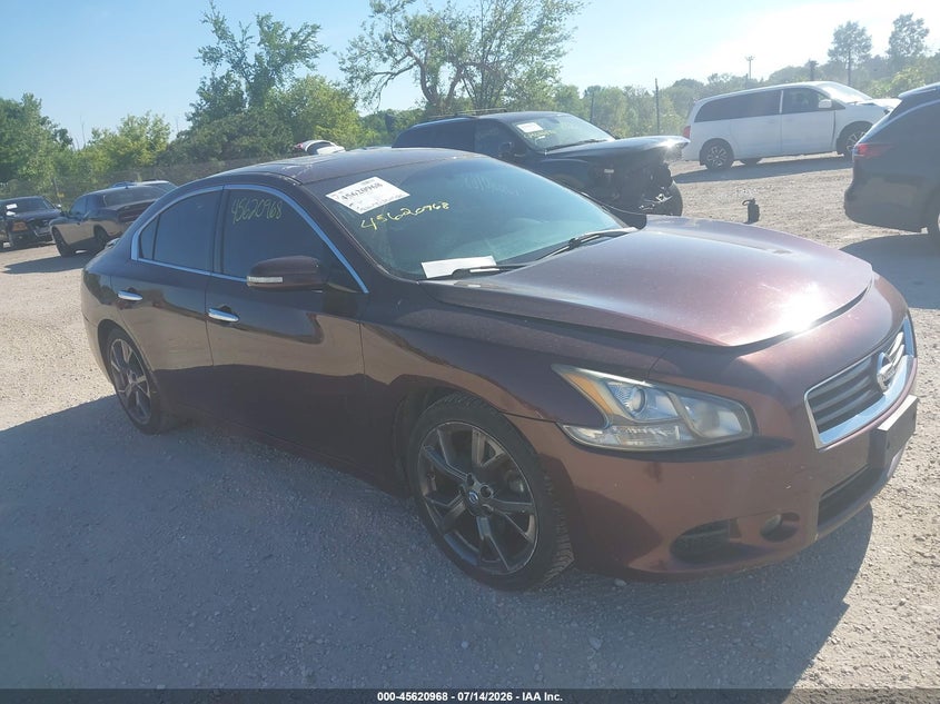 2014 Nissan Maxima VIN 1N4AA5AP7EC474632 IAAI salvage auction — NORMAL WEAR, Clear (Wisconsin), sold $775 on 2026-07-22 (photo 1)