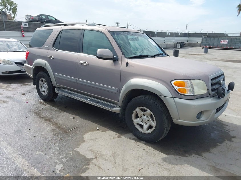 2002 Toyota Sequoia VIN 5TDZT34A72S115424 IAAI salvage auction — NORMAL WEAR, Clear - Dealer Only (California), sold $25 on 2026-07-29 (photo 1)