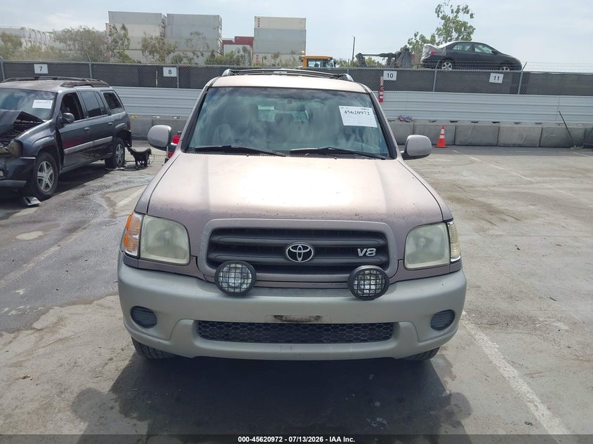 2002 Toyota Sequoia VIN 5TDZT34A72S115424 IAAI salvage auction — NORMAL WEAR, Clear - Dealer Only (California), sold $25 on 2026-07-29 (photo 6)