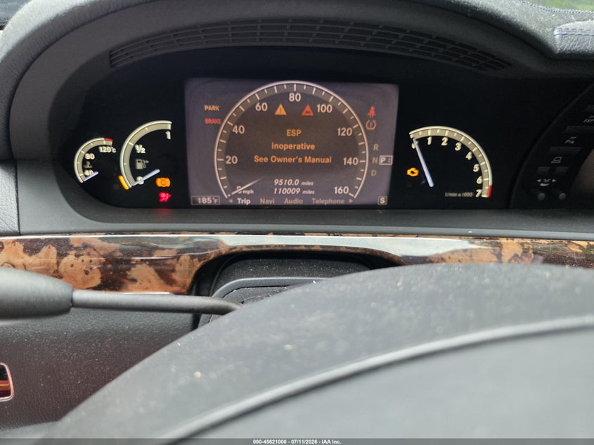 2009 Mercedes-benz S class VIN WDDNG86X79A265158 IAAI salvage auction — BIO HAZARD, Clear-Dealer Only (West Virginia), sold $375 on 2026-07-28 (photo 6)